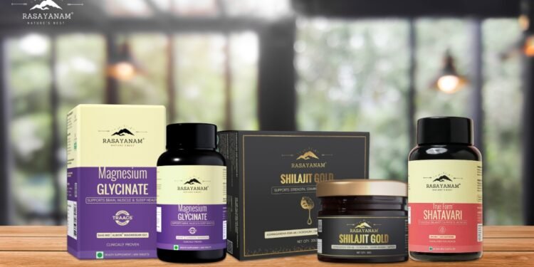 Rasayanam Expands Its Wellness Range with Three New Powerhouse Products: Shilajit Gold, Magnesium Glycinate, and Shatavari