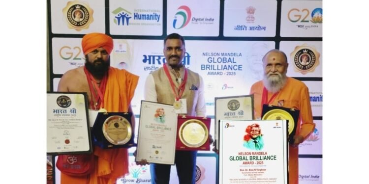 Dr. Binu Varghese renowned Social activist has been honoured with the ‘Nelson Mandela Global Brilliance Award, 2025