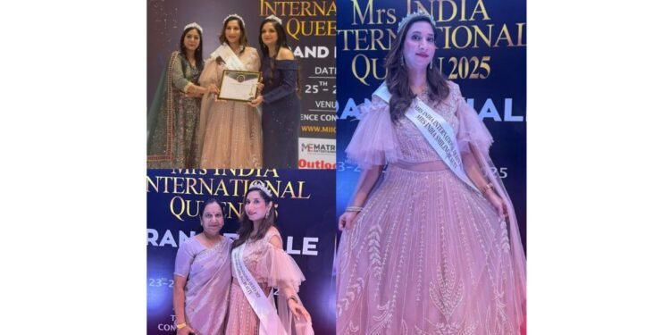 Gurgaon’s Ruchika Garg Crowned “Mrs. India Smiling Beauty” at Mrs. India International Queen 2025
