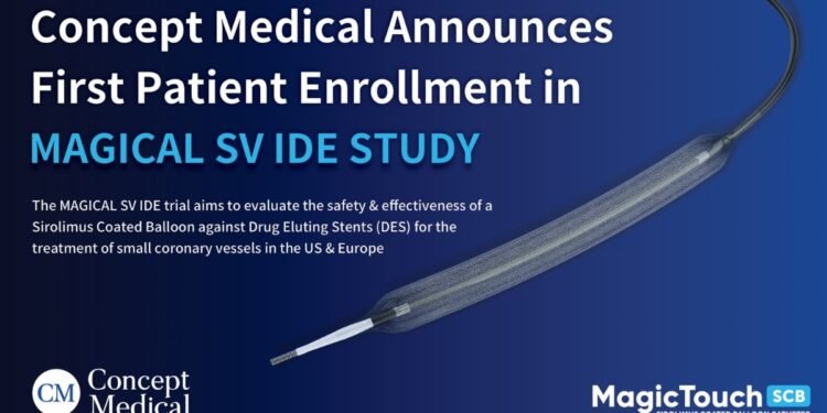 Concept Medical Enrolls First Patient in MAGICAL-SV IDE Trial, Expands Coronary Program Globally