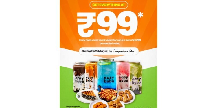 Sip the Freedom: Easy Boba Rolls Out Rs.99 Menu for Independence Day & Every 15th of the Month!