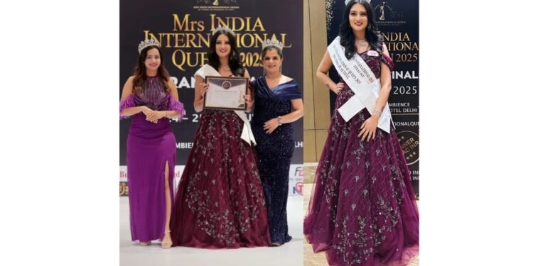 Gurgaon’s Shivangi Singhal Crowned Mrs. India Beautiful Title Winner at Mrs. India International Queen 2025