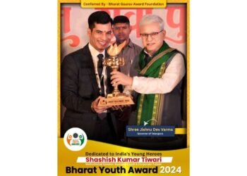 Shashish Kumar Tiwari, India’s Celebrated Motivational Speaker, Honoured with Bharat Youth Award 2024