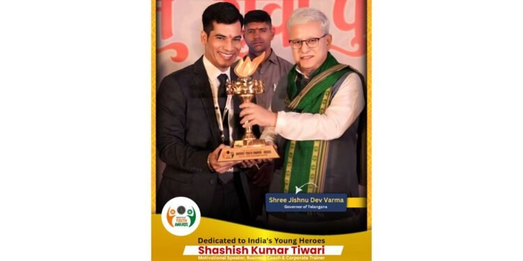Shashish Kumar Tiwari, India’s Celebrated Motivational Speaker, Honoured with Bharat Youth Award 2024