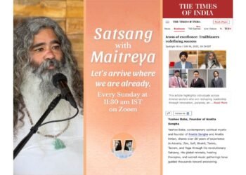 Maitreya Named “Icon Of Excellence” By Times Of India – A Spiritual Mystic For The Modern Era