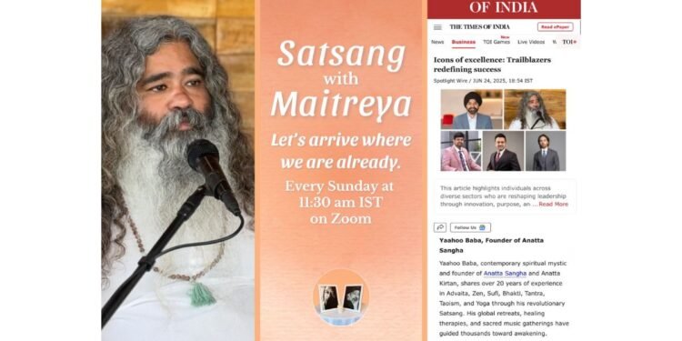 Maitreya Named “Icon Of Excellence” By Times Of India – A Spiritual Mystic For The Modern Era