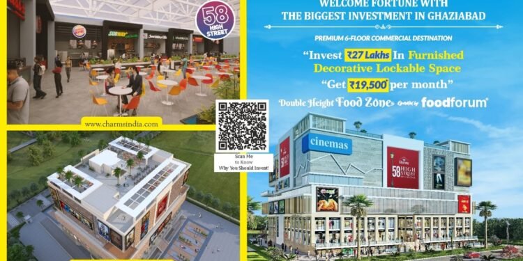 Invest in Double-Height Food Zone Operated by Food Forum – Charms India’s Landmark Commercial Project