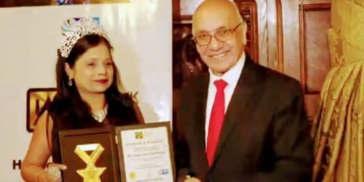Ms Haryana Pooja Nangia Honoured at House of Commons London- The United Kingdom: A Global Iconic Women of Haryana Making India Proud