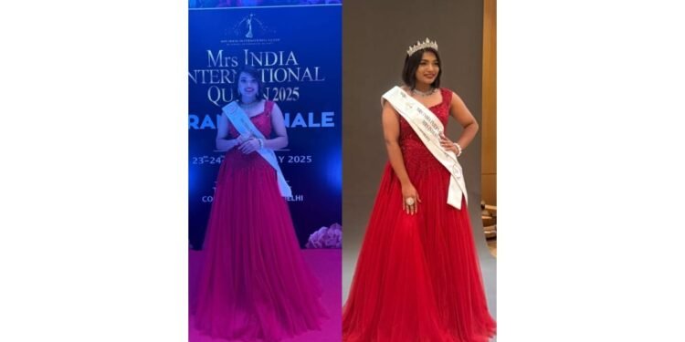 Guntur’s Mule Kavya Won title Mrs India Ambitious Queen At Mrs India International Queen 2025