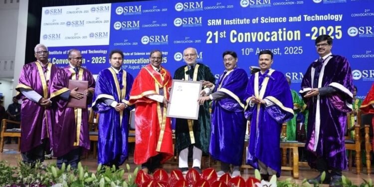 By 2040, India aims to land astronauts on the Moon and bring them back safely”, Dr. V. Narayanan, ISRO Chairman, at SRMIST’s 21st Convocation 2025