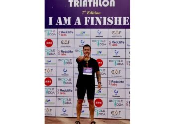 Rishikesh-based athlete Niraj Borah secured podium finish at HR 26 Triathlon in Gurugram