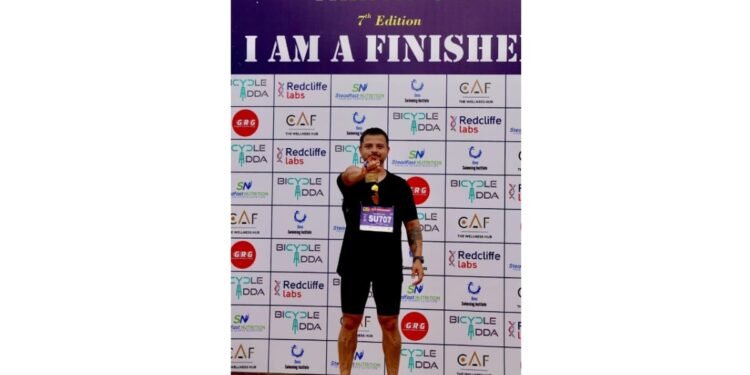 Rishikesh-based athlete Niraj Borah secured podium finish at HR 26 Triathlon in Gurugram