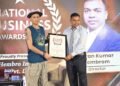 Kiran Kumar Hembrom Recognized as One Of The Leading IT Company In Tripura at National Business Awards 2025