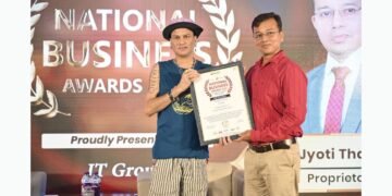 Mr. Jyoti Thakuria Honored with Growth and Innovation Award at National Business Awards 2025