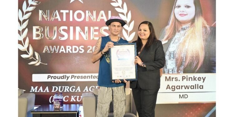 Mrs. Pinkey Agarwalla Recognized for Best Ladies Clothing Store in Guwahati at National Business Awards 2025
