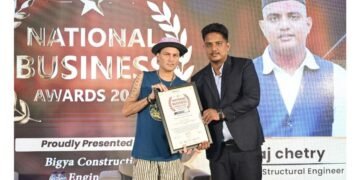 Biraj Chetry Honored for Building the Most Trusted Construction Company in Assam at National Business Awards 2025