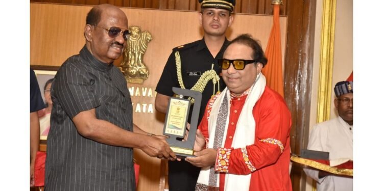 Pt. Prodyut Mukherjee, Renowned  music maestro, Honoured with Governor’s Award of Excellence by the Hon’ble Governor