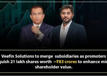 Veefin Solutions to Merge Subsidiaries as Promoters Relinquish 21 lakh shares amounting to INR 83 crores to enhance Minority Shareholder Value