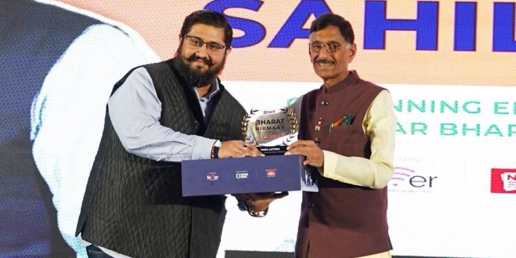 Sahil Luthra, Founder of Vijayan Trishul Defence Solutions, Honoured at Bharat Nirmaan Conclave & Awards 2025