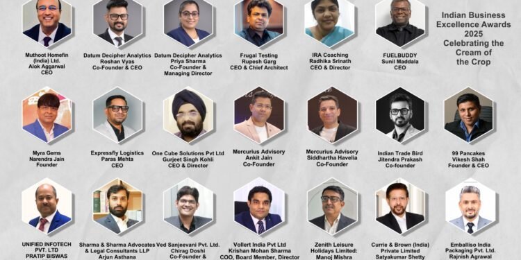 Indian Business Excellence Awards 2025 Celebrating the Cream of the Crop