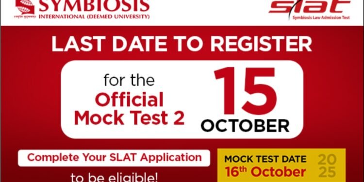 Last Chance to Register for SLAT 2026 Mock Test by 15th October – Complete Your Application Now