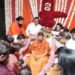 Mahamandaleshwar Kailashanand Giri met devotees at RPS 12th Avenue, Faridabad