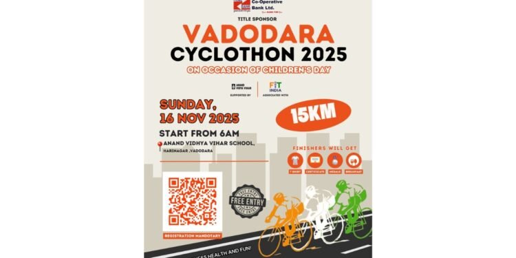 Pedal Towards Progress: Prime Co-op Bank Launches Vadodara Cyclothon for a Fitter India