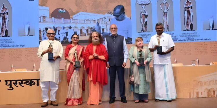 47th Jamnalal Bajaj Awards Recognize Gandhian Warriors in Presence of the Chief Guest HH Swami Chidanand Saraswati