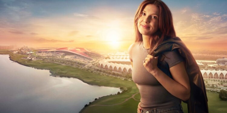 The Alphabet Wall is Flickering Again, But This Time, the Message Leads Millie Bobby Brown to Yas Island Abu Dhabi