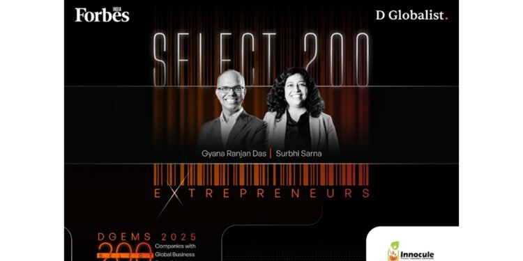 Forbes India Recognises Innocule as a Key Shaper of India’s Industrial Future in DGEMS 2025