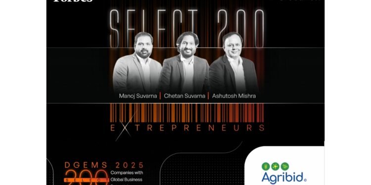 Forbes India Recognises Agribid as a Key Shaper of India’s Agri-Future in DGEMS 2025