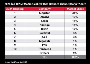 Kingston Leads Channel SSD Shipments in 2024