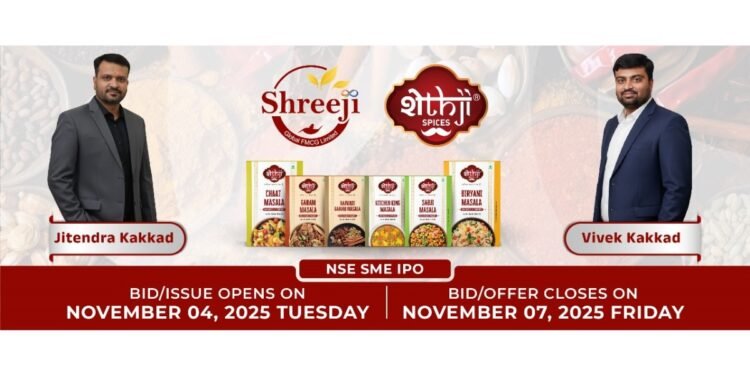 Shreeji Global FMCG Limited Announces INR 85 Crore IPO closing on November 7th, 2025