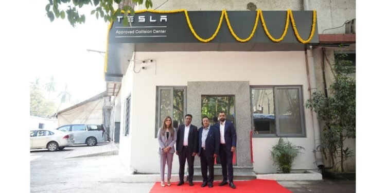 Tesla India Opens Its First Collision Centre in Mumbai in Partnership with Gautam Modi Group