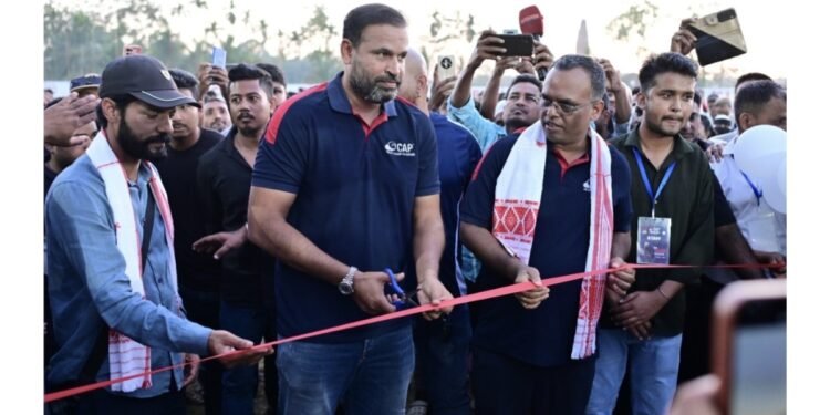 Yusuf Pathan inaugurates the 38th center of Cricket Academy of Pathans (CAP) in Dibrugarh (Assam)