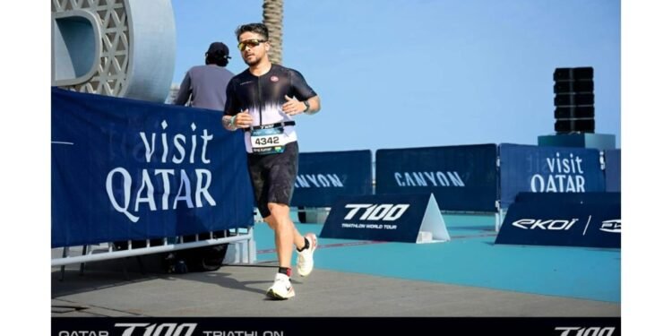 Niraj Kumar Borah finishes Qatar T100 AG Sprint Triathlon, builds momentum for Chennai Ironman 5150 on 11 January 2026