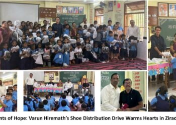 Footprints of Hope: Varun Hiremath’s Shoe Distribution Drive Warms Hearts in Zirad Village