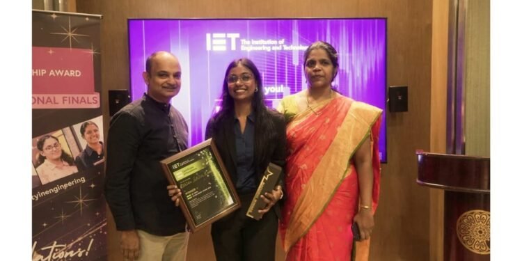 KCG College Student Rithika S K Wins the 9th IET India Scholarship Award for solar-powered healthcare solution