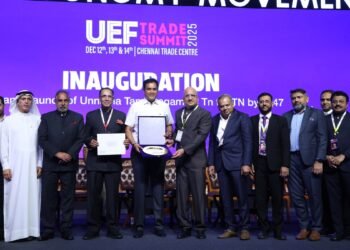 Historic MoU signed between UEF and UNSDC at the UEF Trade Summit 2025 Inaugurated by the Hon’ble Minister for Industries, GoTN, Thiru TRB Rajaa