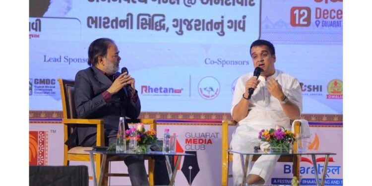 At BharatKool Adhyay-2, Honourable Deputy Chief Minister Shri Harsh Sanghavi Discusses Commonwealth Games and Other Important Topics with Shri Ajay Umat