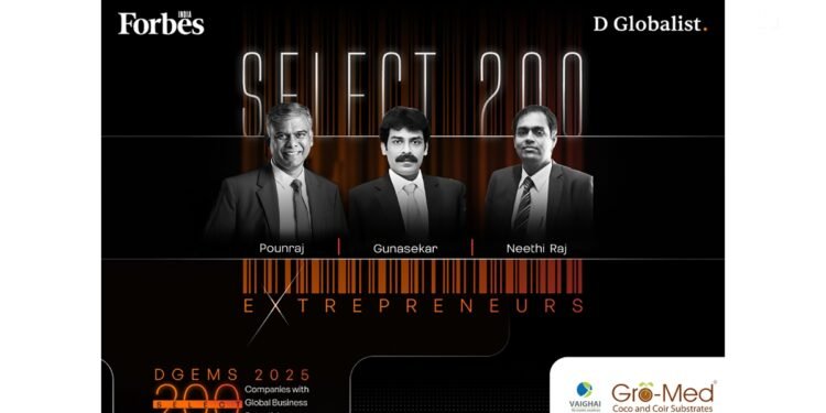 Gro‑Med selected for Forbes DGEMS 2025: Powering Global Soilless Farming with Sustainable Coco Coir Substrates