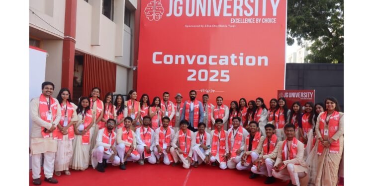 JG University Celebrates Convocation Ceremony; 245 Students Conferred Degrees
