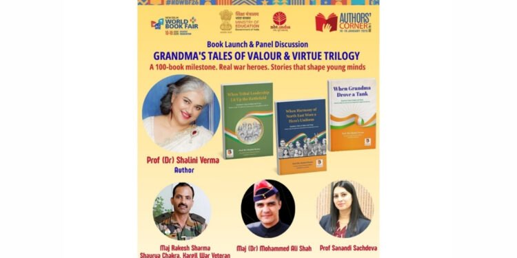 Milestone at New Delhi World Book Fair 2026 as Prof (Dr) Shalini Verma Enters elite 100-Book Published Authors’ Club with the Launch of her Trilogy on Indian Military History