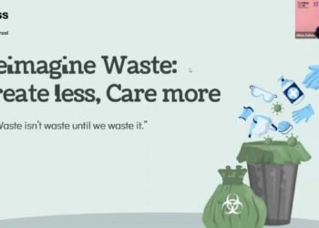 Students at The Class Of One Drive Sustainability Message Through Environmental Assembly