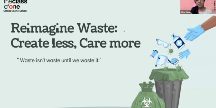 Students at The Class Of One Drive Sustainability Message Through Environmental Assembly