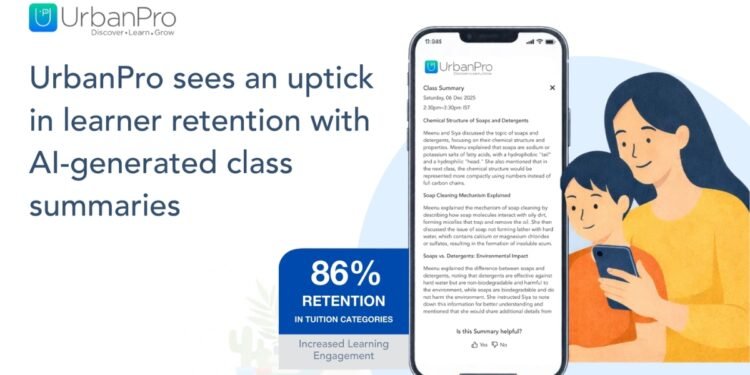 UrbanPro Launches AI-Powered Class Summaries to Give Parents Unprecedented Visibility Into Their Child’s Learning