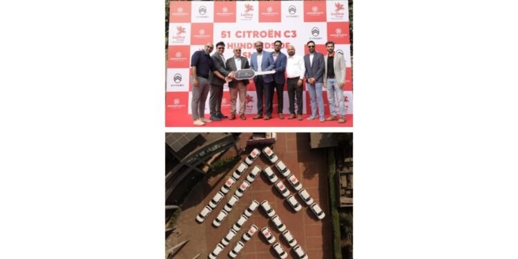 Nanavati Citroën Creates Corporate Mobility Milestone with Delivery of 51 Citroën C3 Cars to Luthra Group in Surat