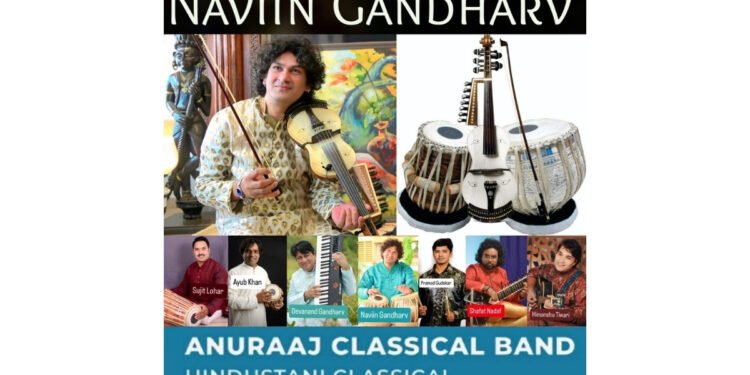 Pandit Naviin Gandharv with Anuraaj at the NMACC, 8th Feb ,7.30 pm