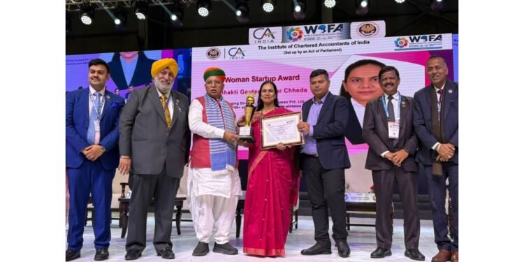 Mrs Bhakti Gautam Chheda Honoured at CA Women Excellence Awards for Transforming Finance into Social Impact