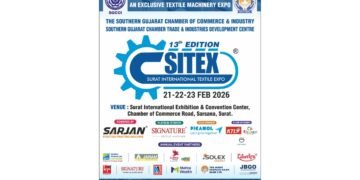 SITEX – Surat International Textile Expo 2026 Organised by SGCCI in Surat from 21st to 23rd February 2026